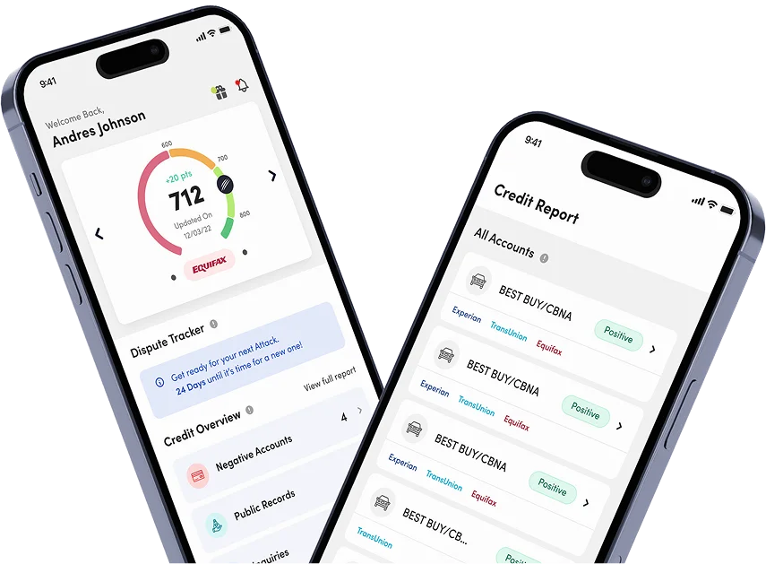 Phone with Dispute Beast app, Credit repair AI