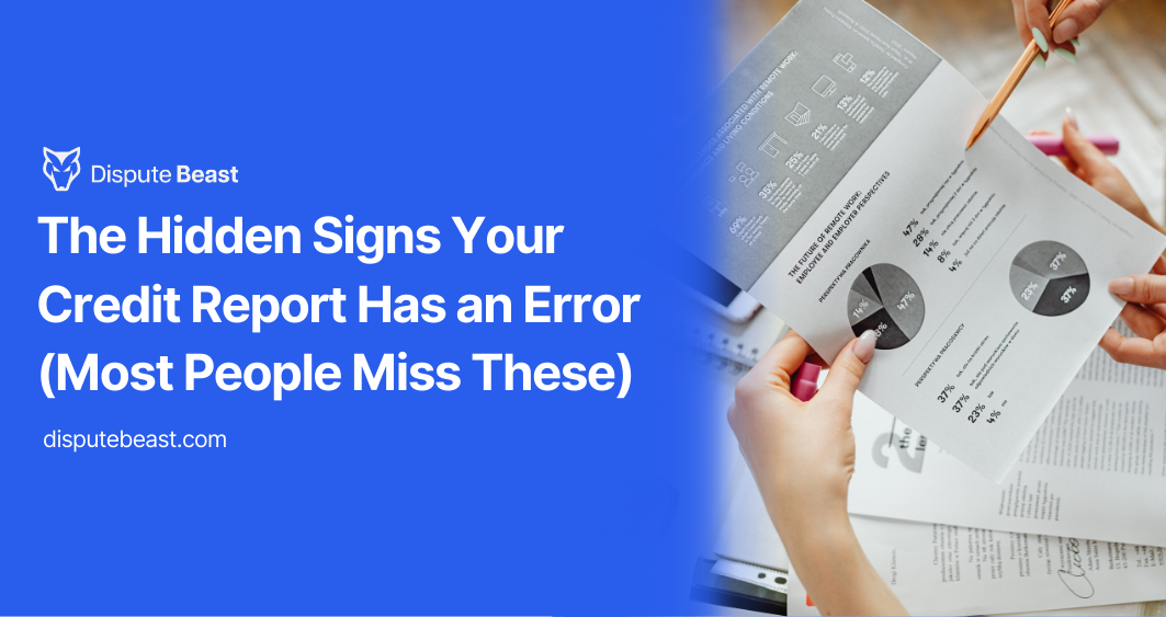 The Hidden Signs Your Credit Report Has an Error (Most People Miss These)